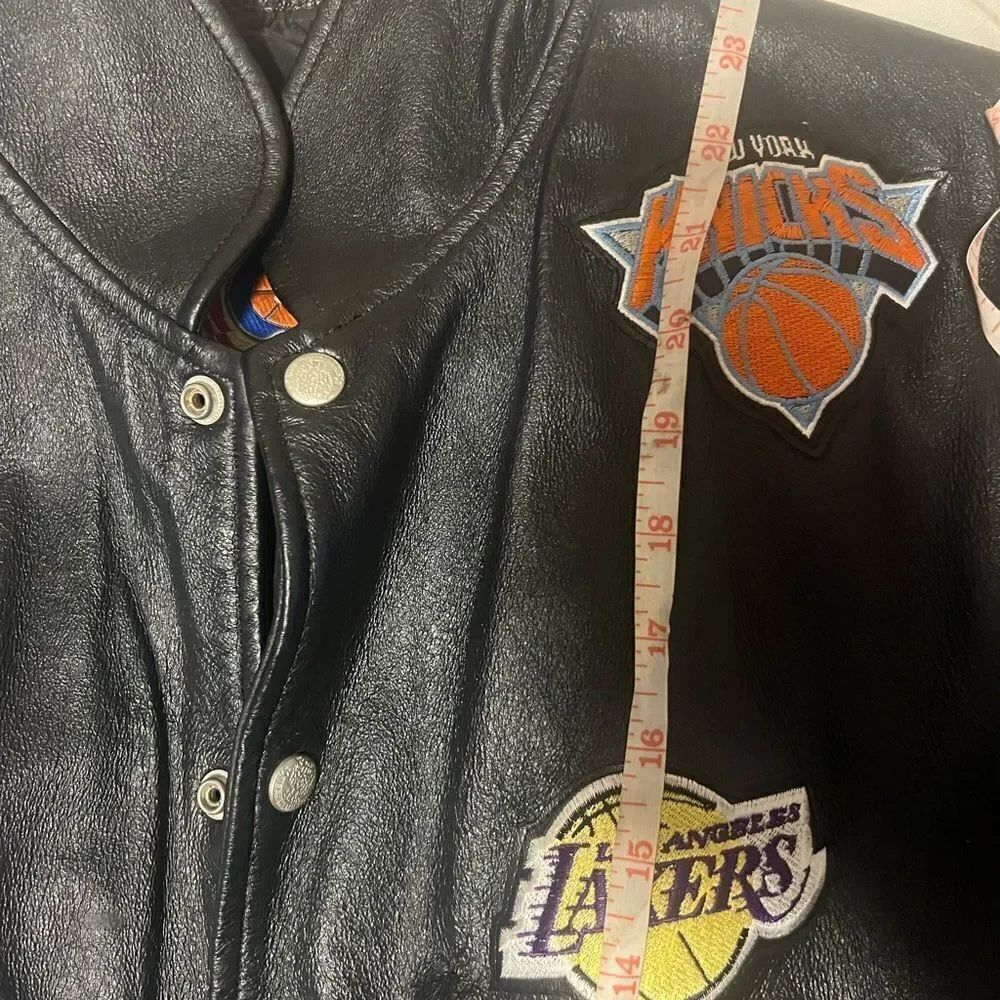 Jeff Hamilton NBA Leather Jacket patch work - Picture 2 of 4